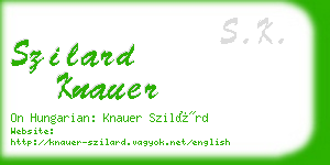 szilard knauer business card